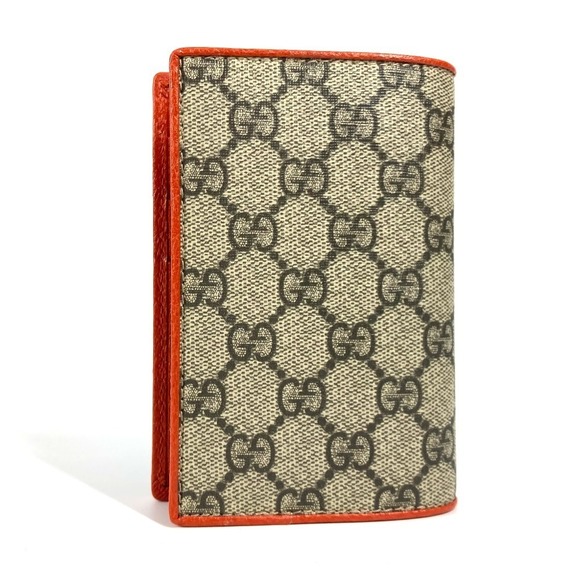 Gucci Supreme Case Leather Passport Orange GG - Picture 1 of 9